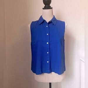 LOFT Outlet Sleeveless Button Down Top Size Small